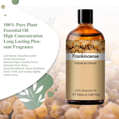 Frankincense Essential Oil 100ML, Essential Oils for Diffuser, Humidifier, Aromatherapy, Perfect for DIY Soap, Candle, Bath Bombs Making...