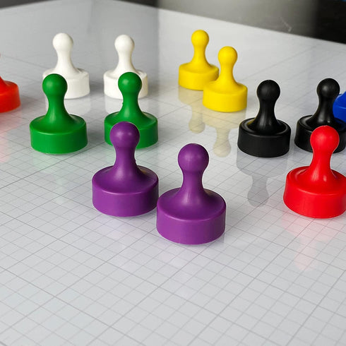 GLASSBOARD STUDIO Powerful Neodymium Magnets, Pawn-Shaped - Strong Fridge/Refrigerator and Whiteboard Magnet, Ideal for Office, Kitchen, Crafts - ...