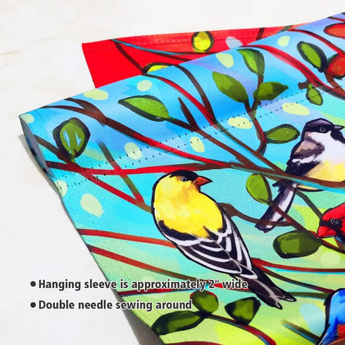 Tree Birds Garden Flags 12x18 Double Sided Decorative Yard Flags for Outside...