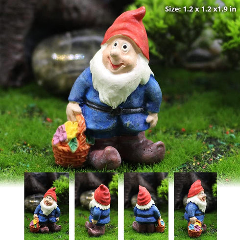PEATOP Fairy Garden Accessories, Garden Gnome Figurines Set of 7, Miniature Gnome Figurines for Plant Pots Decor, Home Decoration, Fairy Garden...