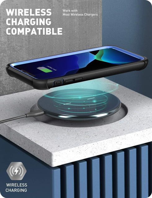 i-Blason Ares Series for iPhone 11 Pro 5.8 Inch (2019 Release), Rugged Clear Bumper Case with Built-in Screen Protector (Blue)...