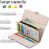 Wallet for Women RFID Blocking PU Leather Leaf Pendant Card Holder Phone Checkbook Organizer Zipper Coin Purse...