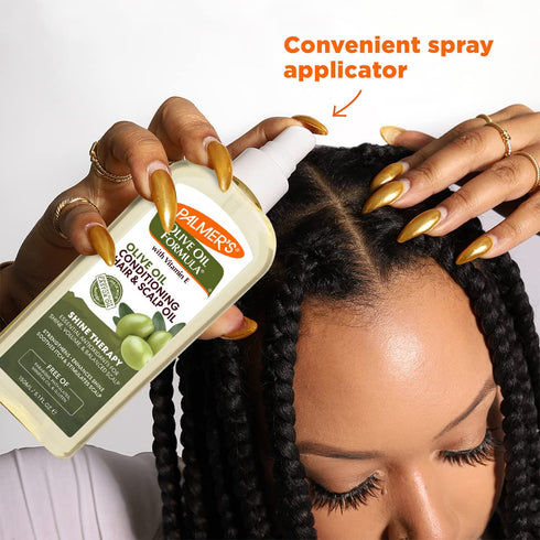 Palmer's Olive Oil Formula Hair Conditioning and Scalp Oil Spray, Hydration and Shine Therapy for Dry or Damaged Hair, Promotes Scalp Health, 5.1 ...