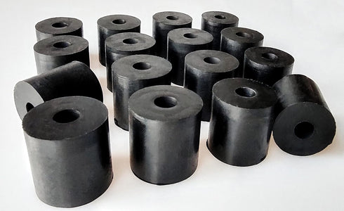 Multi Purpose Rubber Spacer 1 3/16 Inch OD x 3/8 Inch ID x 1 3/16 Inch Thickness Rubber Bushing Anti Vibration Spacer Black Round Neoprene Rubber ...