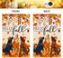 BLKWHT Fall Dogs Garden Flag 12x18 Vertical Double Sided Autumn Leaves Thanksgiving Holiday Outside Decorations Burlap Yard Flag BW506...