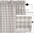 VHC Brands Annie Buffalo Check Farmhouse Kitchen Window Curtains- Lined Valance, 16x72, White &Grey...