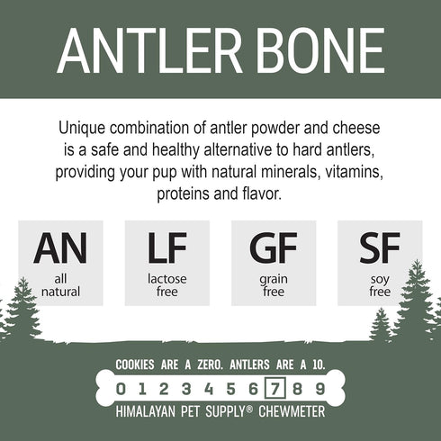 Antler and Himalayan Cheese Dog Chew | Long Lasting, Stain Free, Protein Rich, Low Odor | 100% Natural, Healthy & Safe | No Lactose, Gluten Or Gra...