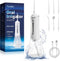 7AM2M Water Dental Flosser Cordless for Teeth,300ML Rechargeable Travel Portable Cleaner,with 6 Jet Tips and 3 Modes,IPX7 Waterproof Water Dental ...