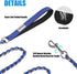 Dog Leash Chew Proof, Chain Leash Anti Chew Dog Leash for Large Dogs Heavy Duty, Indestructible Metal Leash Anti Bite Chain Link with Woven Cord S...