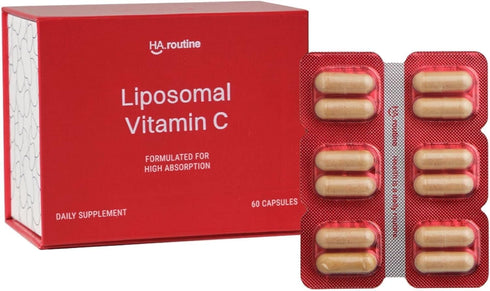 Liposomal Vitamin C Capsules - 1200mg per Serving, High Absorption Vegan Vitamin C Capsule, Powerful Antioxidant Supplement for Immune Support, Co...
