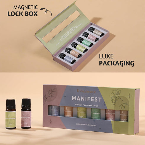 Folkulture Essential Oils for Diffuser for Home, Set of 6 Essential Oils Set, Essential Oils for Candle Making, Summer Essential Oils for Soap Mak...