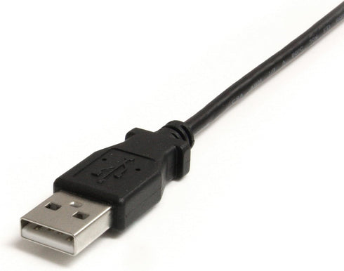 StarTech.com 3 ft. (0.9 m) Right Angle USB to Mini USB Cable - USB 2.0 A to Right Angle Mini B - Black - Mini USB Cable (USB2HABM3RA)...