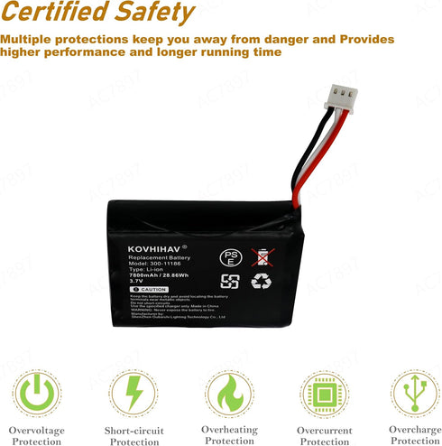 Replacement Battery for Honeywell Home Pro A7 Pro A7 Plus Pro A7 Plus C Resideo PROA7C 300-11186 7800mAh Li-ion...