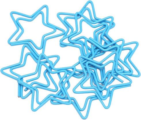 Star Paper Clips, 100pcs Blue Star Paper Clips Bookmarks Cute Paper Clips Small Paperclips for Office School Paper Files Organizing...