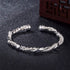Sterling Silver Bangle Bracelets for Women,Fashion Jewelry Simple Adjustable 925 Silver Cuff Bangles for Women Mom Wife Valentine Mothers Day Gift...