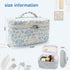 Travel Makeup Bag, Large Makeup Bag & Silicone Makeup Brush Bag Organizer Makeup Travel Bag Cosmetic Toiletry Bag with Handle Travel Essentials fo...
