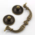 4Pcs 3.75 Inch Hole Center Vintage Drop Bail Drawer Pull Handles, Antique Bronze Cabinet Pulls with Screws for Furniture, Kitchen, Wardrobe, Cupbo...
