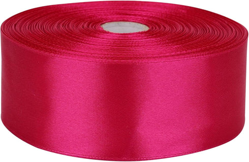 1-1/2 inches 50 Yard Rose red Satin Ribbon for Gift Wrapping, Wedding, Crafts, Christmas,Easter, Floral, Hair, Invitation Decorations and More...