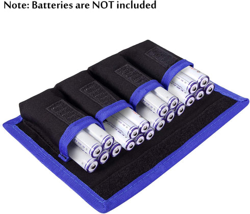 DSLR Camera Battery Holder/Pouch/Case/Bag (4 Pocket) for AA Battery, LP-E6 LP-E8 LP-E10 LP-E12 Battery, EN-EL14 EN-EL15 Battery, NP-FW50 NP-F550 N...