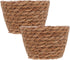 Alipis Seagrass Basket Planter Woven Flower Pots 2pcs 13cm Rattan Storage Basket Plant Container Hand Woven Basket Planter Straw Flower Pot for In...
