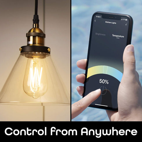 Geeni Smart Light Bulb - Alexa and Google Home Compatible, Tunable White LED Programmable and Dimmable WiFi Light Bulb, App Controlled (ST19-2 Pac...