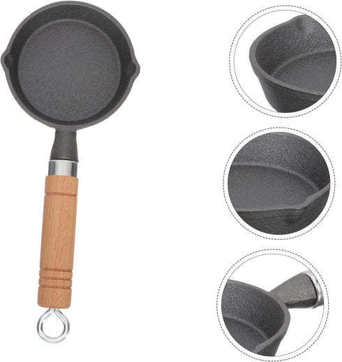 Zerodeko Mini Omelet Pan Metal Detectors for Adults Round Griddle Hard Ground Tent Pegs Kitchen Cooking Pan Rolled Omelet Pan Nonstick Cookware Sq...