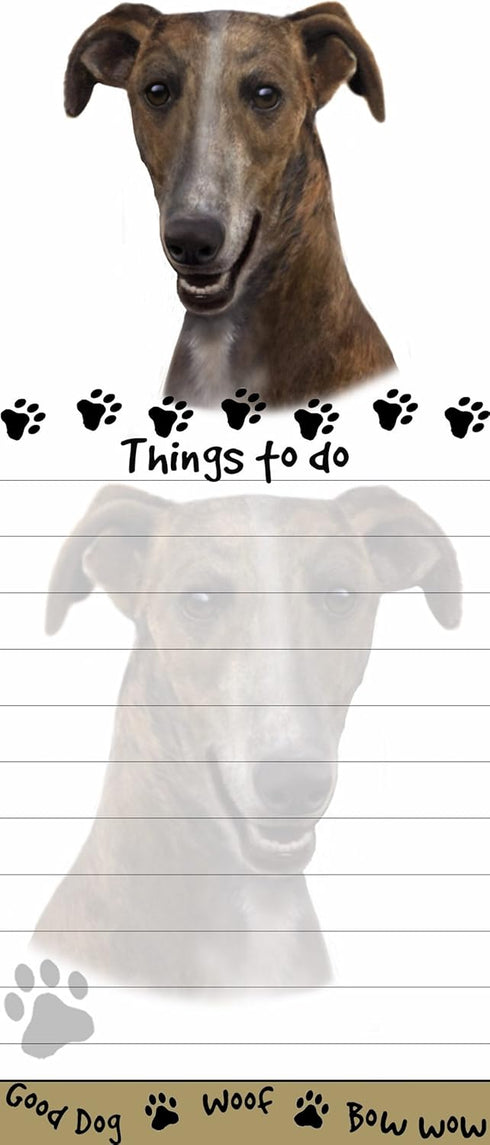"Greyhound Magnetic List Pads" Uniquely Shaped Sticky Notepad Measures 8.5 by 3.5 Inches...