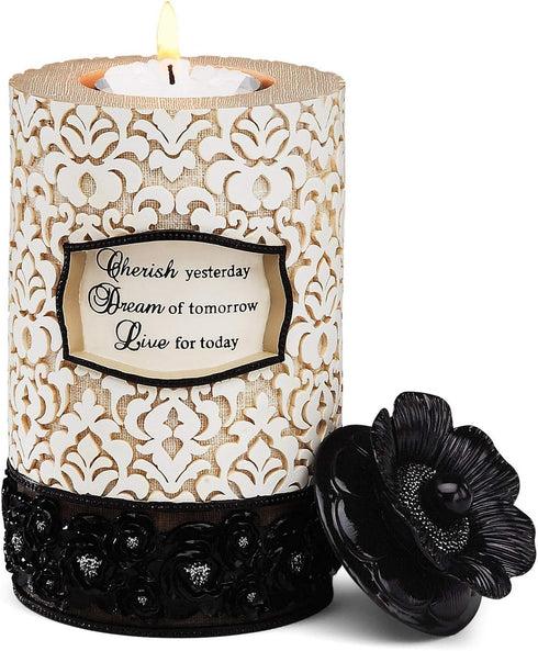 Pavilion - Modeles Cherish, Dream, Live Cylinder Tea Light Candle Holder...