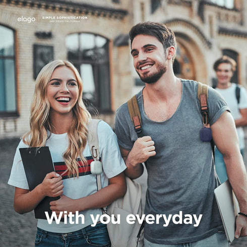 elago Silicone Case Compatible with AirPods 3rd Generation Case - Compatible with AirPods 3 Cover, Carabiner Included, Supports Wireless Charging,...