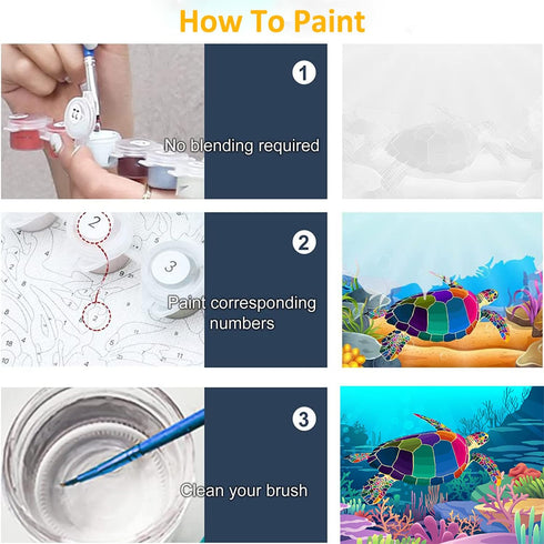 Paint by Numbers Kits for Kids - DIY Painting Craft Kits - 20x16 Inch Acrylic Oil Painting Set On Canvas for Childrens & Beginners, Colorful Sea T...