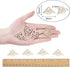 LiQunSweet 100 Pcs Wood Slice Carving Ornament Cut Out Paintable Wooden Guard Edge Cover Triangle Book Corner Protector for Jewelry Case Box Book ...