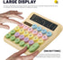 Calculators Desktop, Beige Mechanical Calculator, Cute Calculator 12 Digit Desk Basic Calculator Large Display, Dual Power Solar Battery, Office H...
