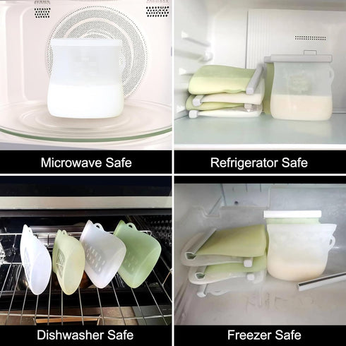 Reusable Breast Milk Storage Bags | 8.5oz Silicone Breast Milk Storage Bags Freezer, 7pcs Double Seal, BPA Free Breastmilk Storage Container for B...