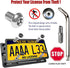 Aootf Front License Plate Mounting Kit-Universal Front Plate Holder Adapter Bumper Bracket & Carbon Fiber Style License Plate Frame, Anti-Theft Sc...