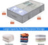 Onlyeasy Large Underbed Storage Bags Organizer Container (2 Pack) with 4 Handles and 2 Sturdy Zippers, Blankets Clothes Comforters Foldable Storag...