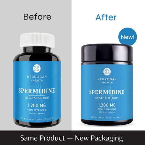 Neurogan Spermidine Supplement - 1200mg - 99% Pure 100x More Potent Than Rice & Wheat Germ Extract - for Cellular Health, Anti-Aging & Energy* - M...