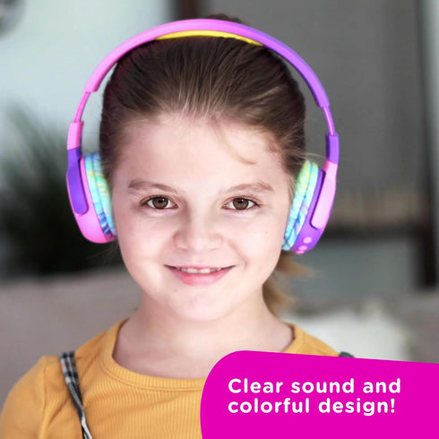 Move2Play Kidz Bop Bluetooth Headphones for Kids | Hi-Def Microphone & Speakers | 94dB Volume Limiting | Wireless | Adjustable | School Use | Gift...