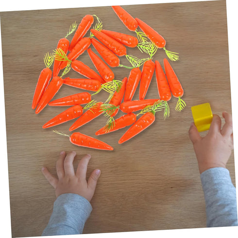 Mini Carrots for Crafts 25pcs, Landscape Mini Carrots Simulation Carrots Fake Carrot Artificial Vegetable Carrots Fake Carrots Easter Decorations ...