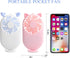 Mini Portable Fan Powerful Small Personal Desk Fan Handheld Fan Speed Adjustable USB Rechargeable Fan Pocket Fan Eyelash Fan for Women Girls Home ...