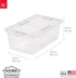 IRIS USA 7 Quarts Plastic Storage Container Bin with Latching Lid, 12 Pack, Nestable Box Tote Closet Game Organization Teacher Tools Art Supplies ...