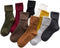 9 Pairs Women's Crew Socks Cotton Knit Soft Turn Cuff Socks...