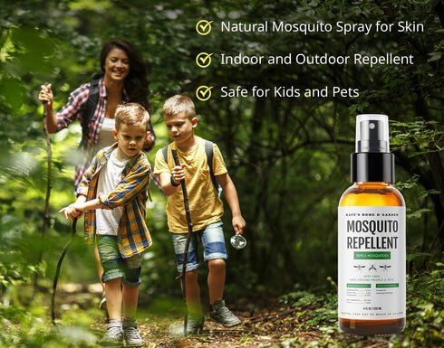 Kate's Home & Garden Mosquito Repellent Spray for Body, Yard, Kids (4oz). Repels Mosquito & Insects Indoors, Outdoor, & Patio. Made in USA with Na...