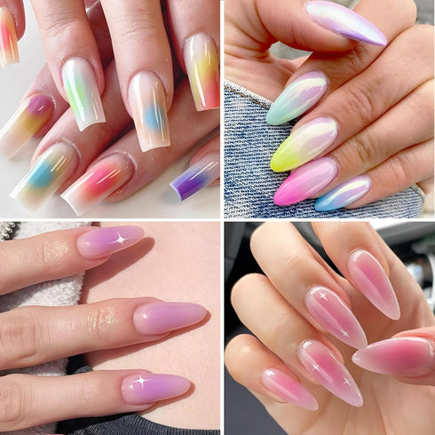 100 Pcs White Soft Nail Sponges for Ombre, 4 Claws Nail Sponge Metal Grabber,Ombre Nail Brush Nail Supplies Manicure Nail Art Tools Nail Accessori...