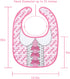 Littleforbig Cotton Waterproof Babydoll Printed Adult Bib with Adjustable Velcro Closure - Pretty in Pink Baby Bib...