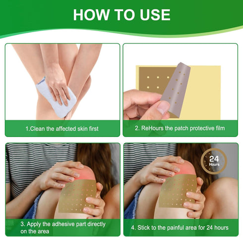 Heat Patches, 60 Count Warming Herbal Plaster Maximum Strength Joint Patches, 24 Hour Long Lasting Heating Joint Soreness Relieving Patch for Back...