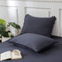 Navy Blue Pom Poms Pillowcases, Dark Blue Standard Queen 20x30 Inches Pillowcases Set of 2, 100% Washed Microfiber, Navy Fringe Pillow Shams, 2 Pa...