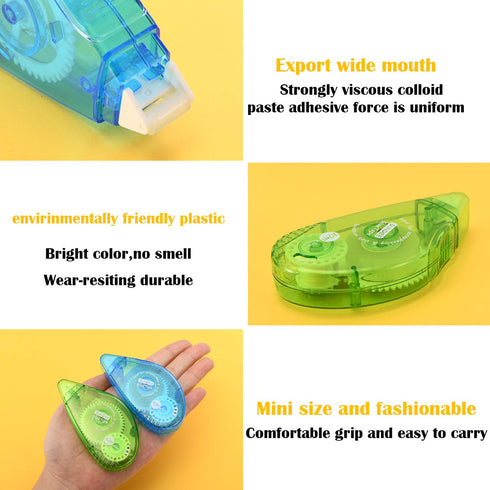 Glue Runner Permanent, Double Sided Adhesive Scrapbook Runner Tape Roller, 0.3-inch by 360-Inch, Permanent Adhesive Dots Roller Applicator, 12 Pac...