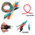 Sumnacon Multimeter Banana Plug to Crocodile Alligator Clip Test Probe, 5PCS 4mm Stackable Colorful Silicone Banana Plug to Alligator Clip Test Pr...