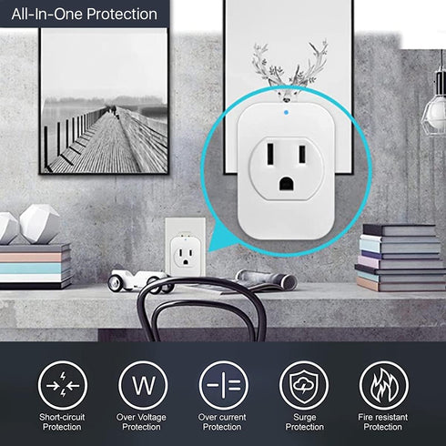 eco4life Smart Plug, WiFi Mini Plug Outlet, Works with Alexa and Google Home, Voice Control, App Remote Control Anywhere, No Hub Needed, UL Certif...