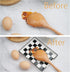 Spoon Rest,Ceramic Spoon Rest for Kitchen Counter Dishwasher Safe Marble Decor Spoon Holder for Kitchen (Large, Black&White, 1)...